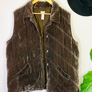 J.Jill Silk Velvet Vest